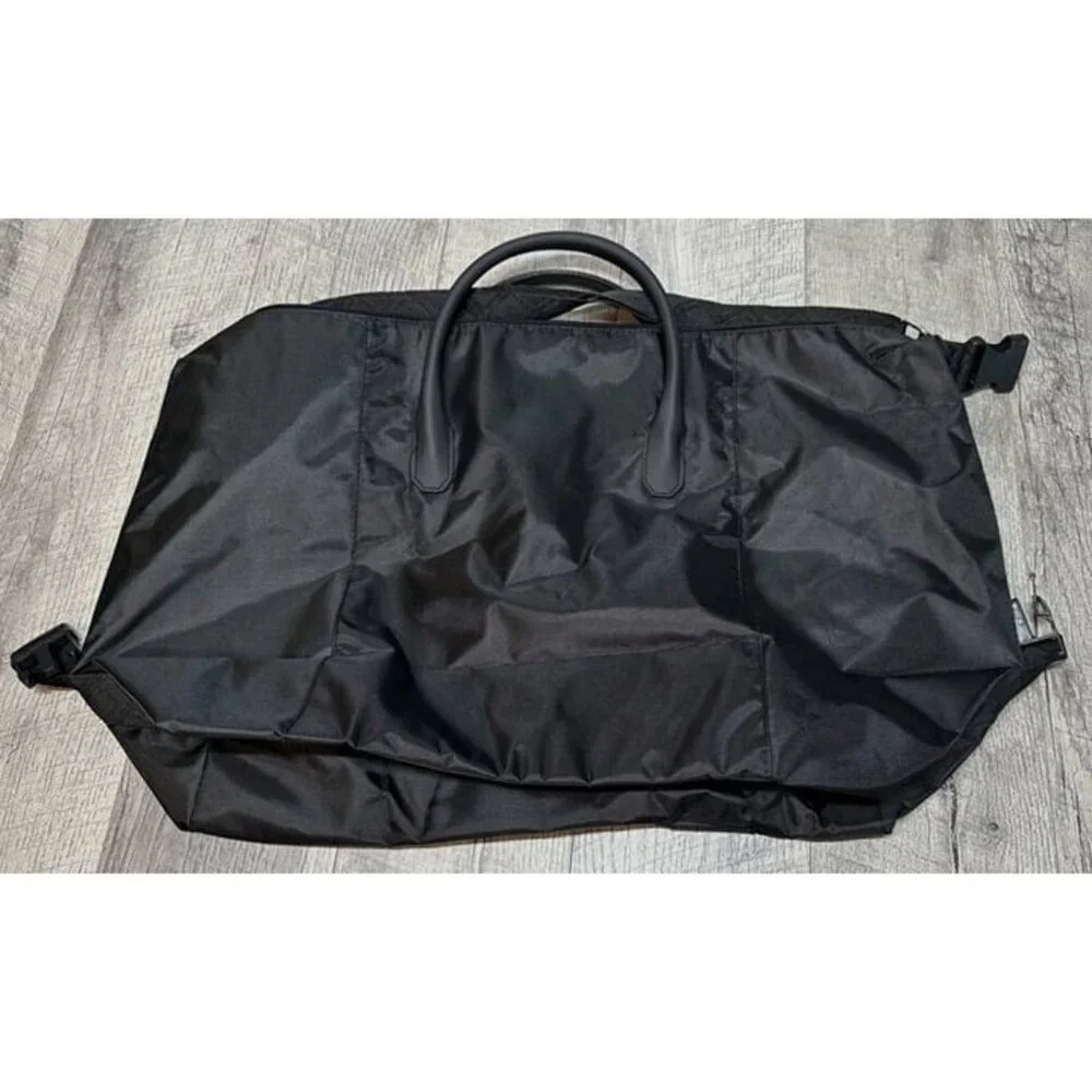 Vince Camuto Weekender Bag Black Tote Travel Packable Zip NEW‎